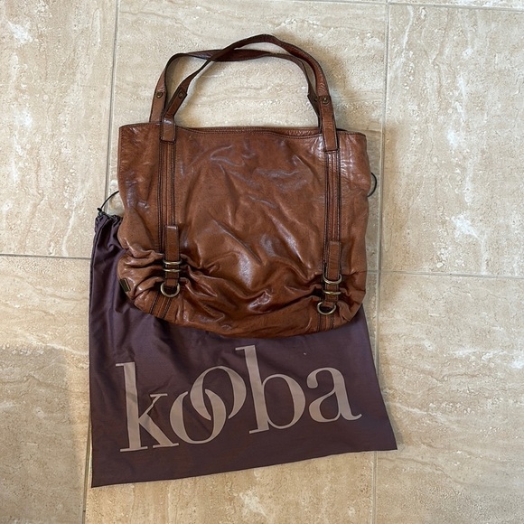 Kooba Leather Hobo Tote Shoulder Bag - Picture 1 of 4